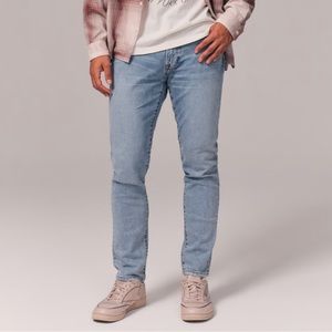 abercrombie & fitch langdon light wash skinny jeans